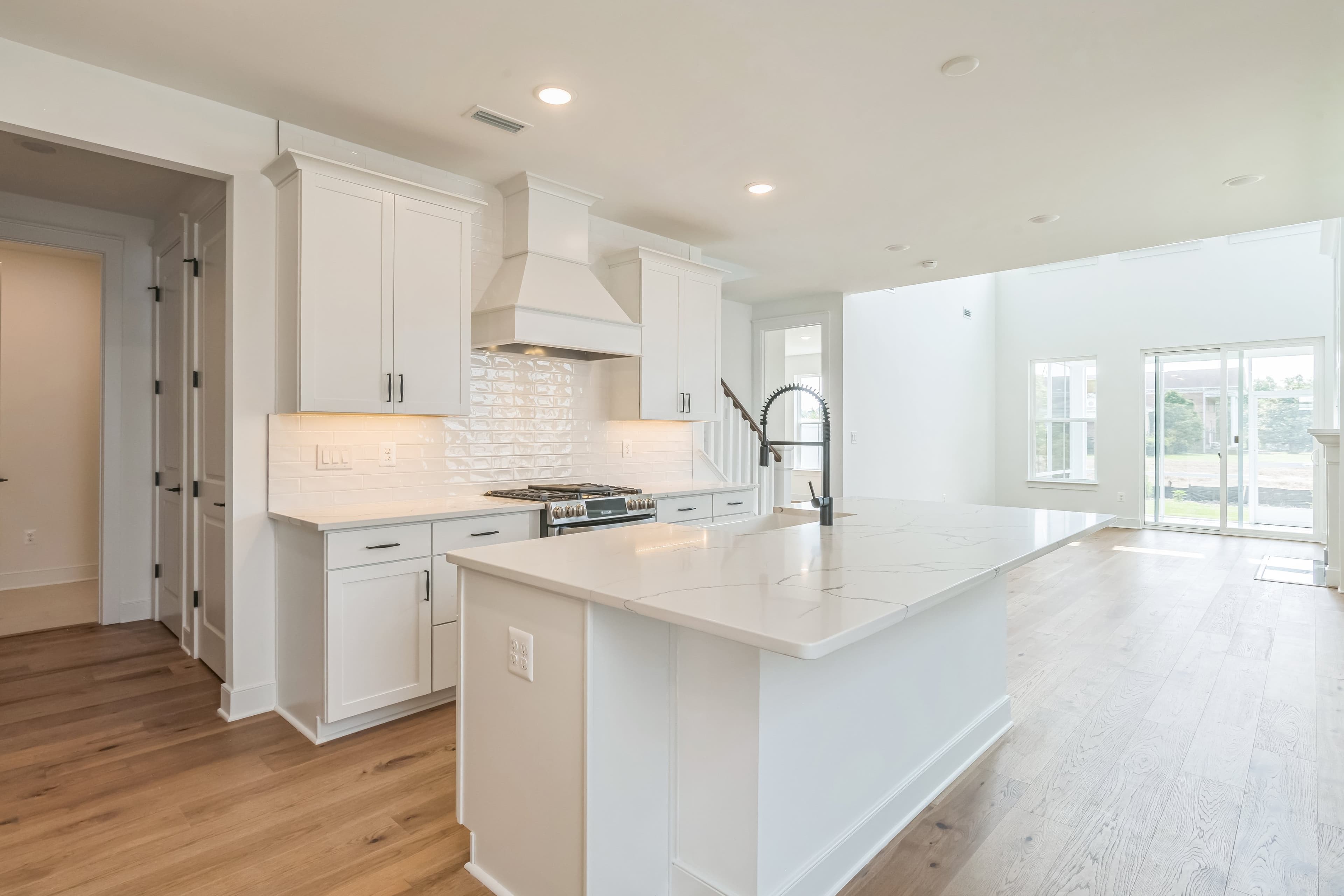 Kitchen with spacious central island
