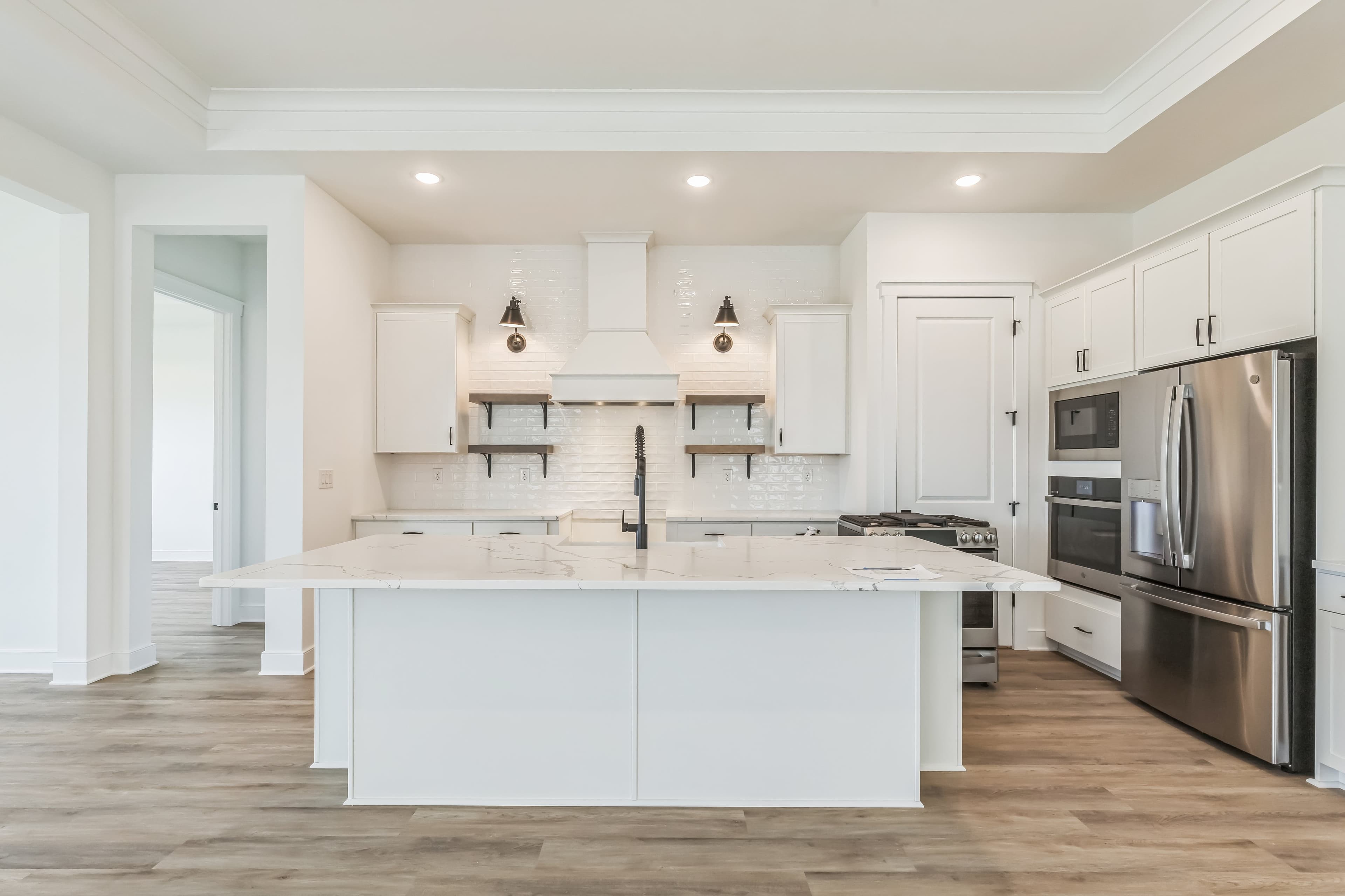 Kitchen with spacious central island