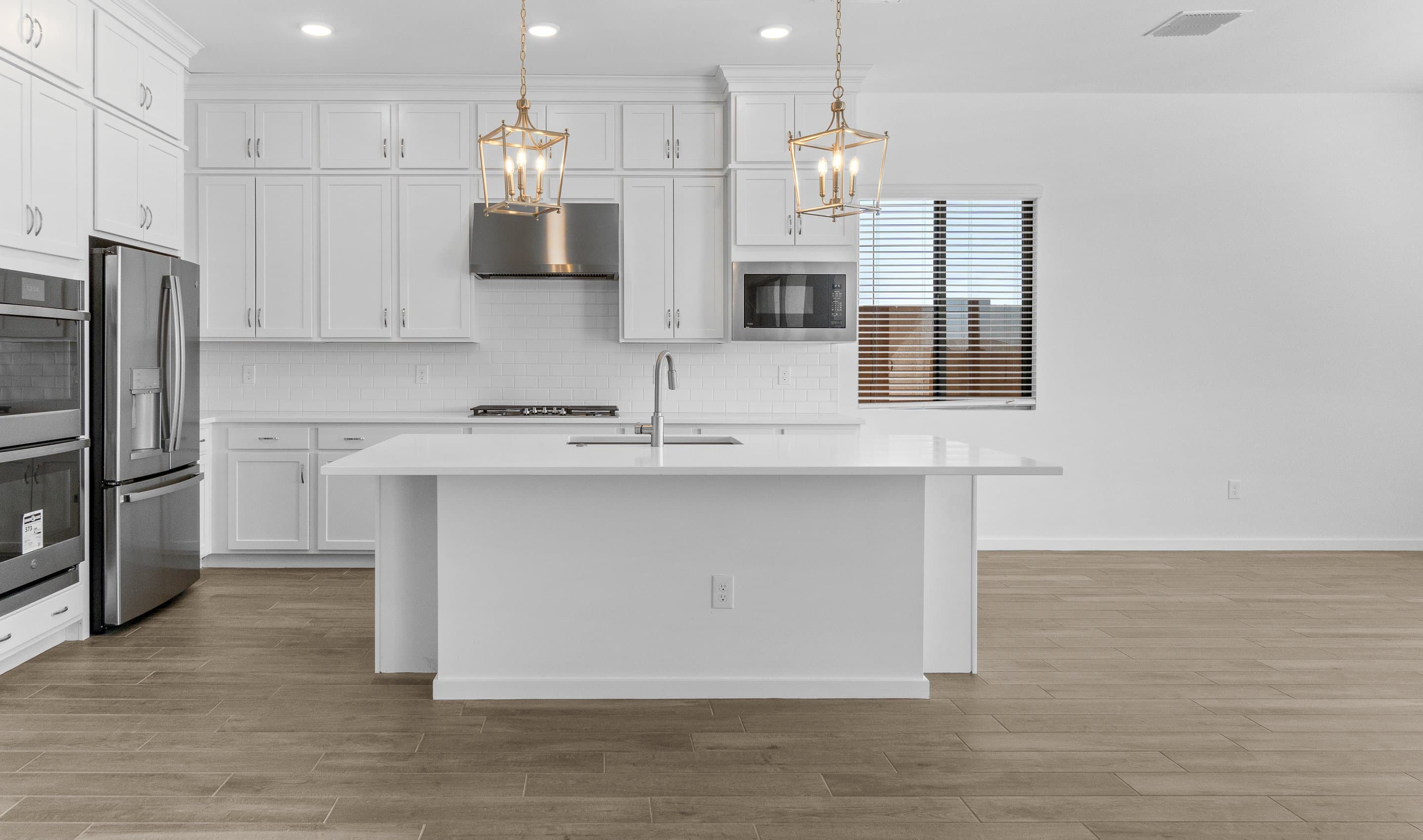 Kitchen with stainless steel appliances