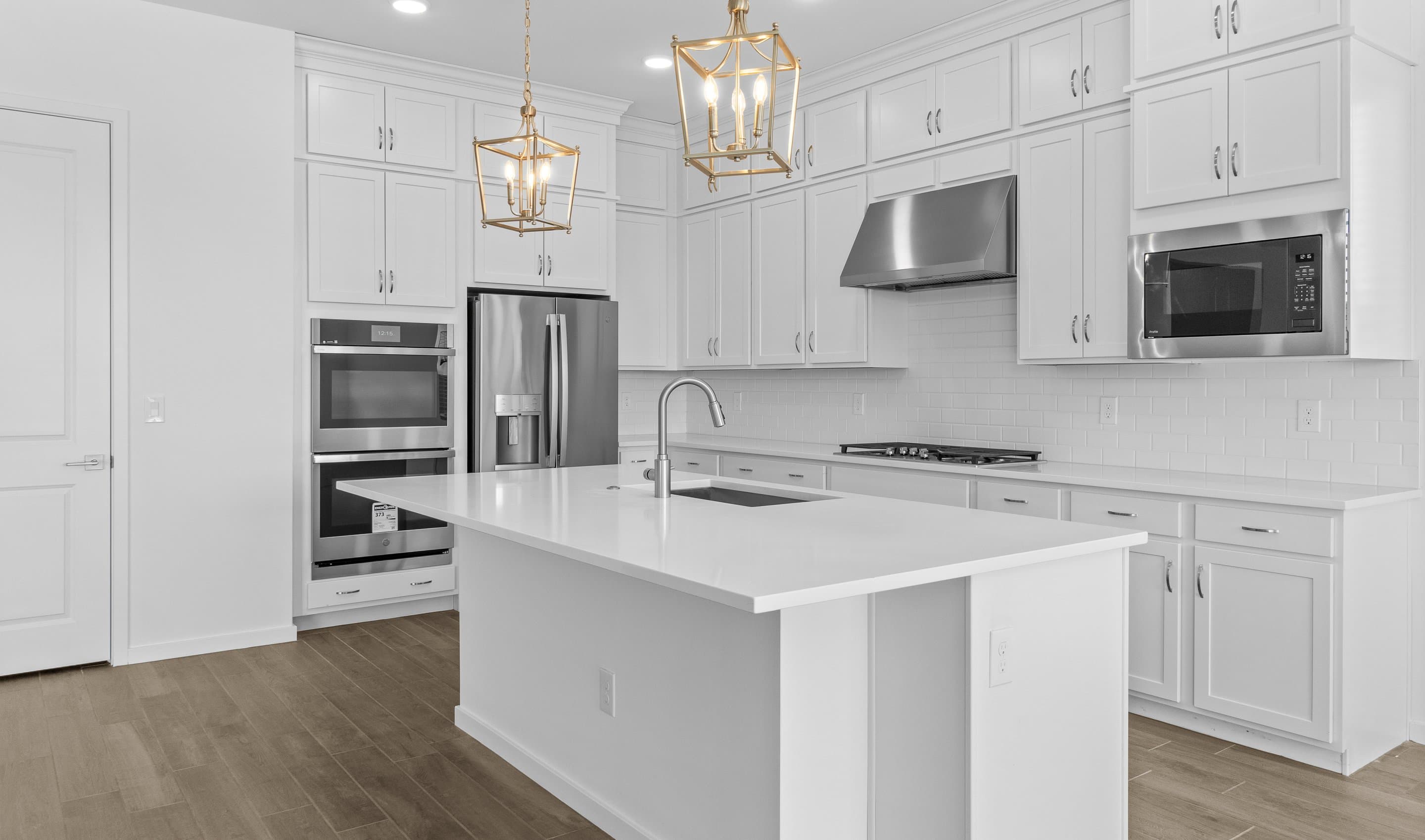 Kitchen with wall oven