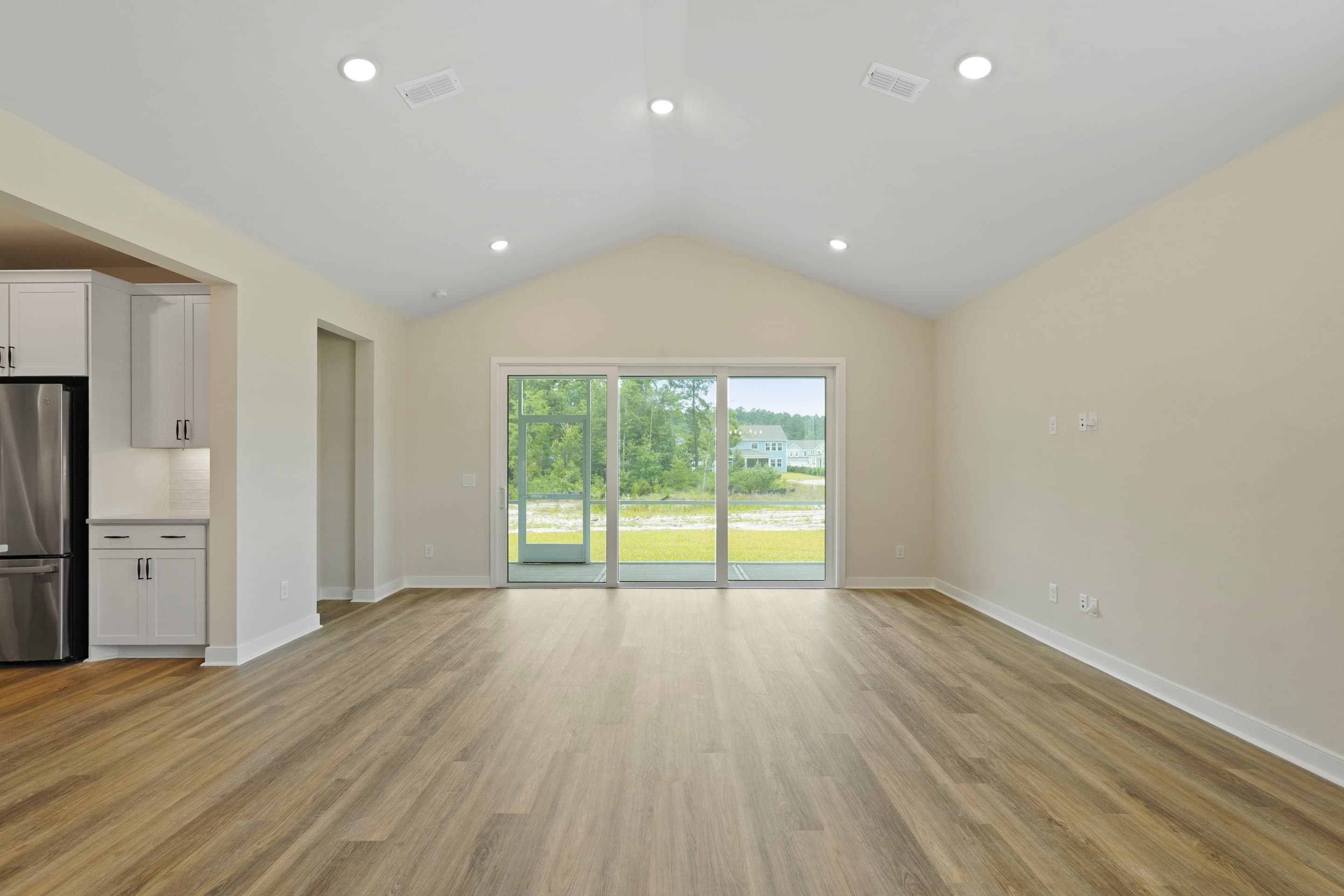 Great room with access to screened patio