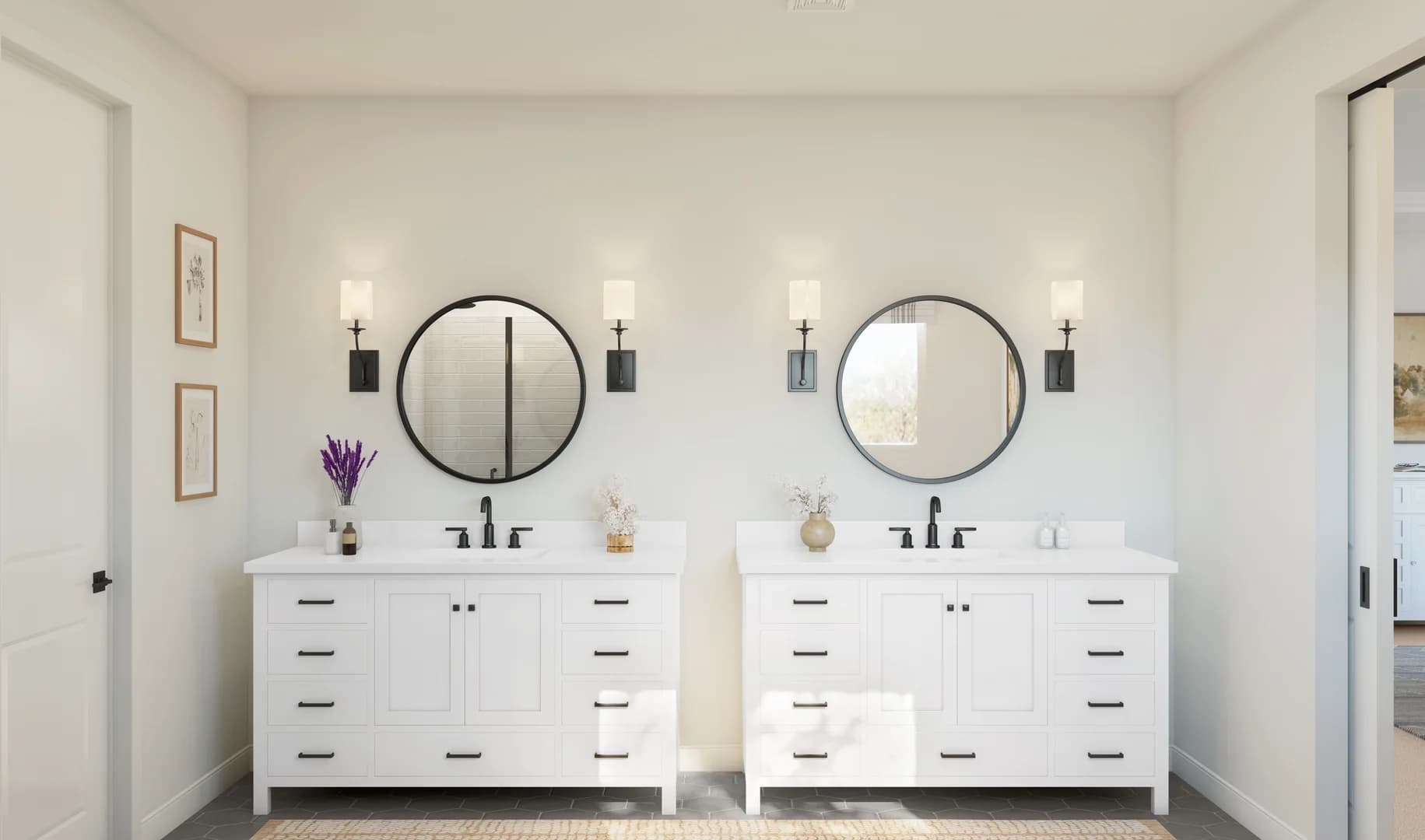 Stirling DFW_Timberbrook Estates_Stirling_Spec 1_Farmhouse European 3_Primary Bath 1 Farmhouse Level 1