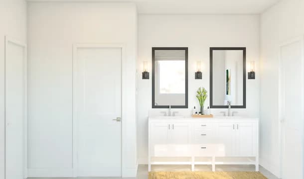 Hawk Ridge Barcelona Owners Bath Loft Palette 5 Level 1 Black and White Loft