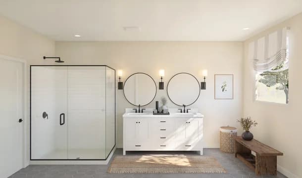 Barcelona Owner s Bath Farmhouse Palette 5 Level 1 European Farmhouse