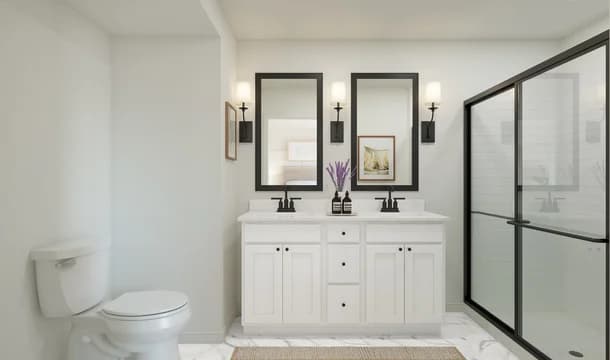 Aspire at Wilderness Shores Greenwich Primary Bath Farmhouse Palette 4 Aspire European Farmhouse