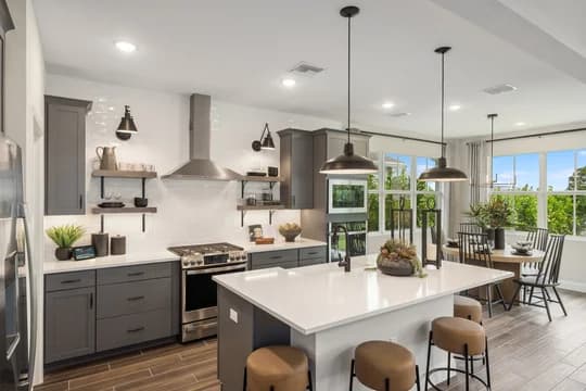 Four Seasons at Wylder Astaire Kitchen and Dining Area Farmhouse Palette 4 Level