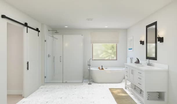 Hampton Primary Bath Tub Loft Palette 5 Level 1 Coastal Loft