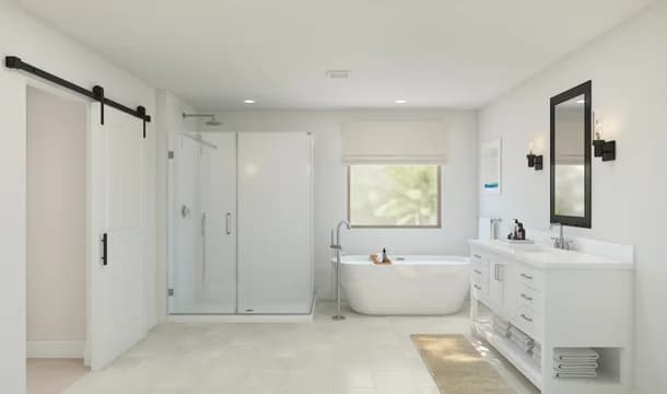 Hampton Primary Bath Tub Loft Palette 4 and 7 Level 1 Coastal Loft