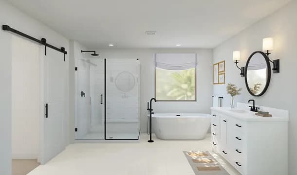 Hampton Primary Bath Tub Farmhouse Palette 6 Level 1 Traditional Farmhouse