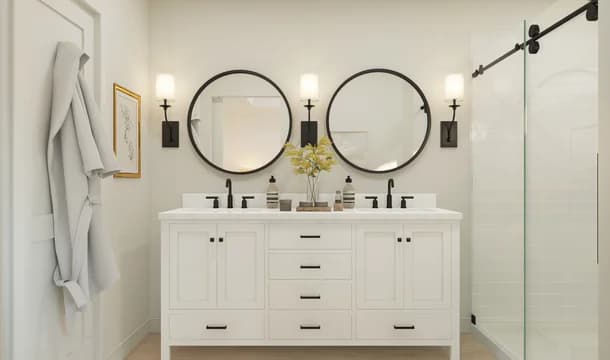 Cape May Primary Bath Farmhouse Palette 4 Level 1 Traditional Farmhouse