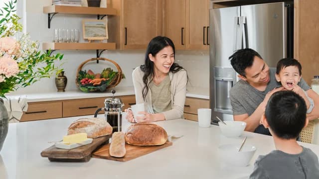 149201 Elevon Frankfurt Family Having Breakfast in Kitchen Farmhouse Palette 6 Level 1 169 Crop