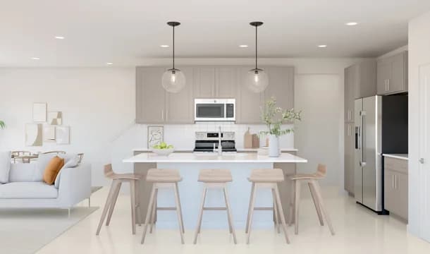 Aspire at Canter Creek Townhomes Celina Kitchen Loft Palette 1 Ascend Neutral Loft