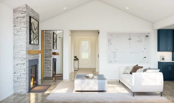 Woodfield Barcelona Great Room Loft Palette 2 Level 1 Black and White Loft