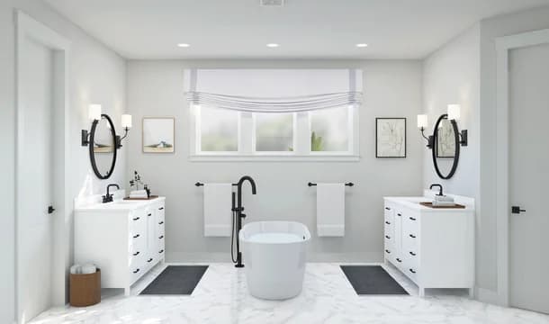 Deer Lakes Richmond Primary Bath Farmhouse Palette 5 Level 3 Industrial Farmhouse