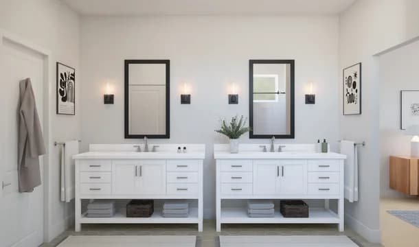 Kerr Primary Bath Loft Palette 3 Level 1 Black and White Loft