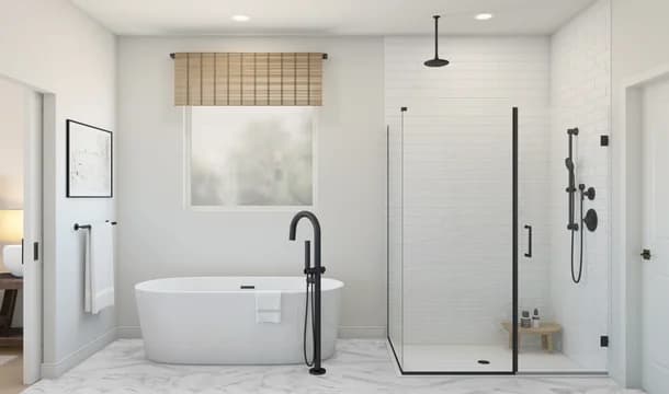 Evora Primary Bath Plus Tub Farmhouse Palette 5 Level 1 Coastal Farmhouse