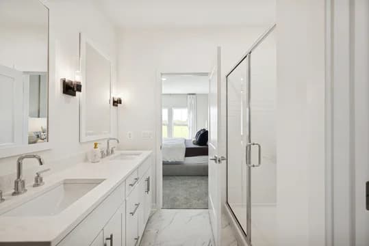 Aspire at Huntwell West Sweet Pea Primary Bath Loft Palette 1 Ascend Neutral Loft