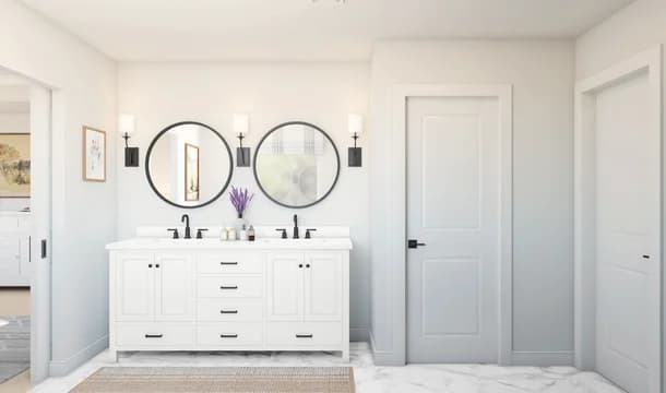 Luna Bella at Plumas Lake Faro Primary Bath Farmhouse Palette 5 Level 1 European Farmhouse