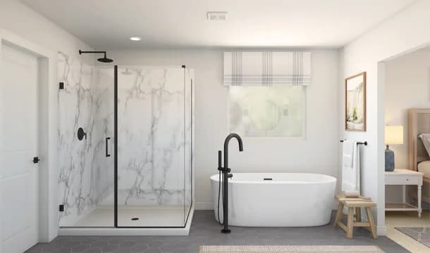 Luna Bella at Plumas Lake Faro Primary Bath Tub Farmhouse Palette 3 Level 1 European Farmhouse