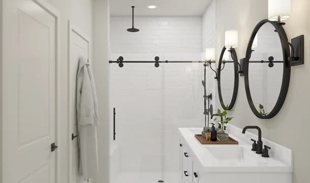 Lofts at Gambrill Glenn Maywood II Primary Bath Farmhouse Palette 5 Level 1 Industrial Farmhouse