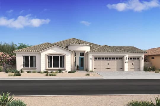 Campanos Estates Helena ESP Elevation Mediterranean V 5 CarGarage Level 3