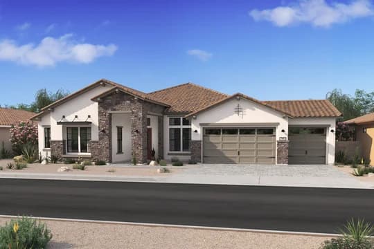 Campanos Estates Denver Elevation Hacienda X 5 CarGarage Level 3