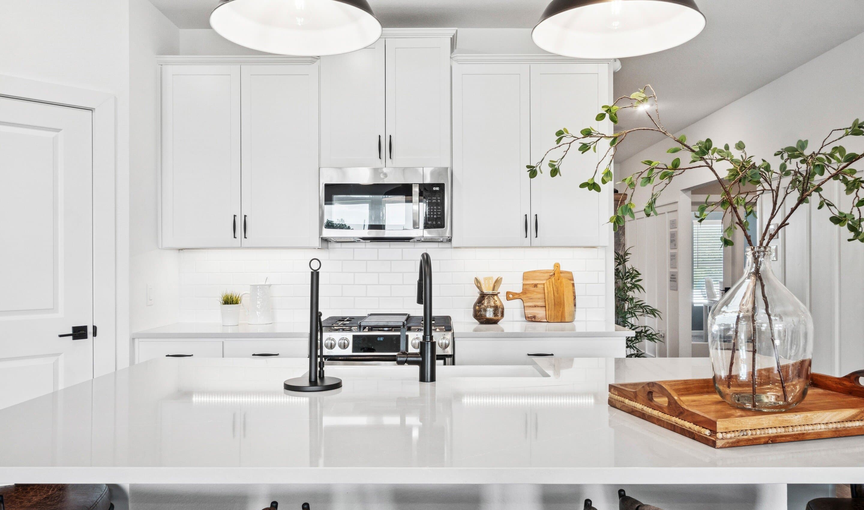 Kitchen with spacious central island
